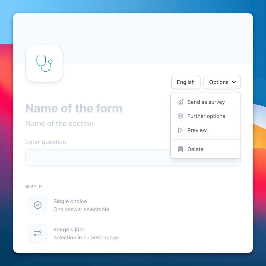 The intuitive form editor makes it easy to create eCRFs.