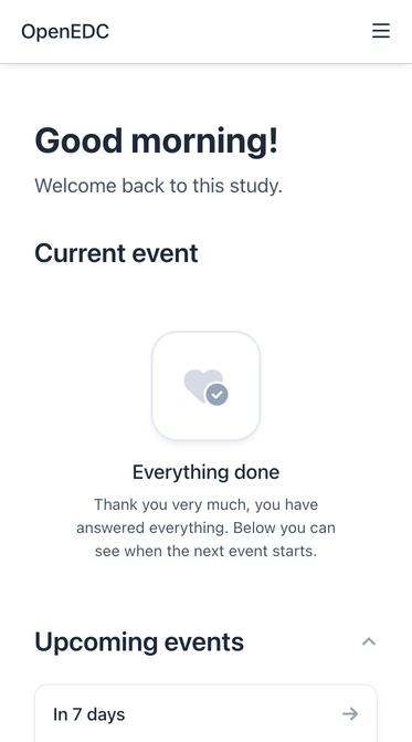 App for study participants