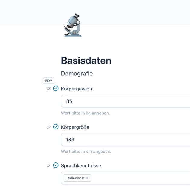 Source Data Verification (SDV)