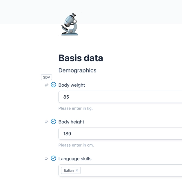 Source Data Verification (SDV)